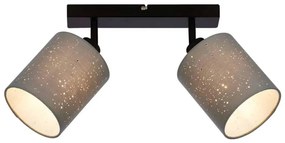 Briloner 2078-024 - Bodové svietidlo SPOTLIGHT 2xE27/25W/230V šedá/čierna