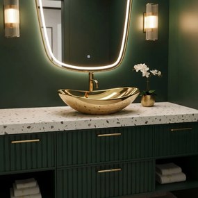 Rea Royal 60 umývadlo, 62 x 36 cm, zlatá, REA-U4545