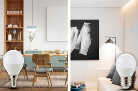 SADA 6x LED žiarovka E14 8W 700lm G45 guľôčkové - neutrálna biela