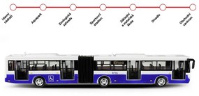 Rappa Kĺbový autobus modrý, 36 cm