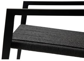 Čierne kreslo s trstinovým výpletom Loop – DAN-FORM Denmark