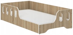 Detská posteľ Montessori 140 x 70 cm v dekore dub sonoma