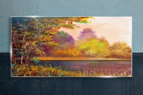 Skleneny obraz Maľovanie stromov vody