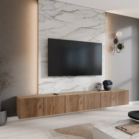 Frézovaný TV stolík NOE 300 cm - dub artisan/dub catania