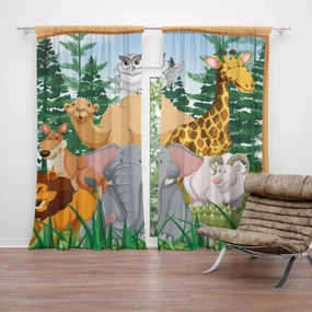 Sablio Záves Zoo: 2 ks 140x250 cm