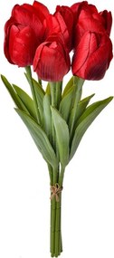 Dekorácia umelý kvet červených tulipánov - 10*10*32 cm