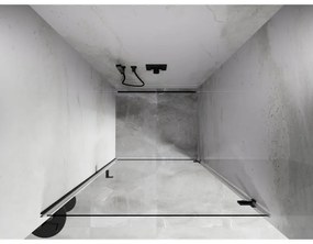 Mexen, Mexen Lunar-B Otočné pravé sprchové dvere 60 cm, transparentné, pištoľový kov - 832-060-000-95-00-P