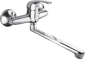 Mereo, Mereo Drezová nástenná batéria, Lila, 150 mm, s ramienkom plochým rovným 300 mm, chróm, MER-CBEE30206