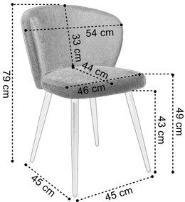 Jedálenská stolička KROSBY čierna