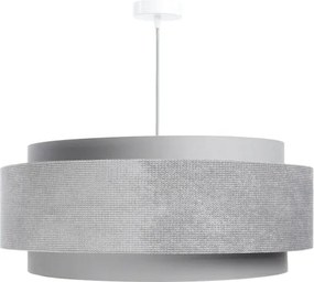 Luster na lanku DOBLO 1xE27/60W/230V pr. 60 cm šedá/strieborná