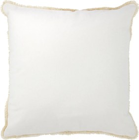 Bielozlatý vankúš so vyšívaným stromčekom a strapcami – 45*45*12 cm