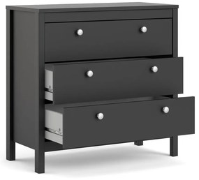 Čierna nízka komoda 82x80 cm Madrid – Tvilum