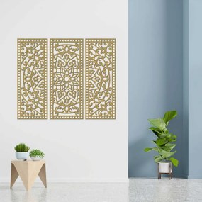 Nástenná dekorácia trojdielny panel mandala  | SENTOP PR0514-A