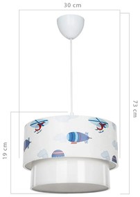 Bielo-modré detské svietidlo - Squid Lighting