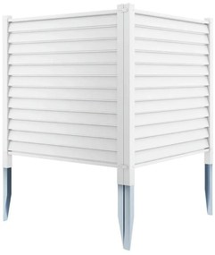 Zabodovateľný záhradný panel, 122x122 cm, 2 ks, biely