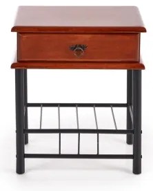 Nočný stolík FIONA 55x48 cm hnedá/čierna