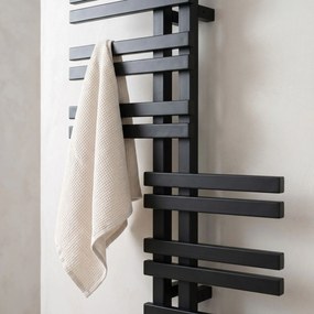 Rea Rido, elektrický kúpeľňový radiátor 400 W s termostatom, čierna, 985x495x110 mm, REA-30038