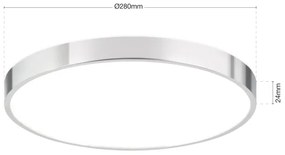 Orion DL 7-657/28-LED Stropné svietidlo BULLY LED/28W/230V pr. 28 cm lesklý chróm