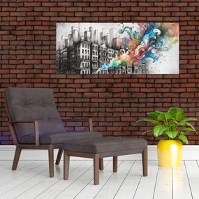 Obraz - Priemyselný život (120x50 cm)