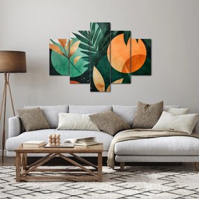 Obraz - Geometrické prírodné motívy (150x105 cm)