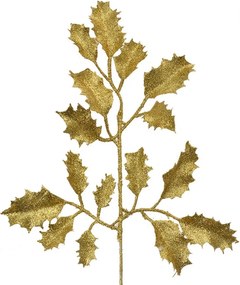 Vianočná zlatá umelá trblietavá vetvička cezmína - 15*3*38 cm
