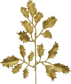 Vianočná zlatá umelá trblietavá vetvička cezmína - 15*3*38 cm