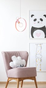 Candellux Ružový závesný luster Nexo Ledea pre žiarovku E27 50101197