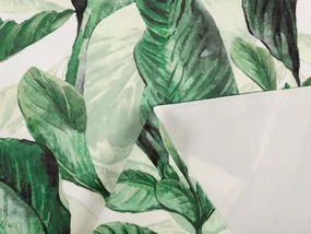 Biante Zamatový behúň na stôl Tamara TMR-028 Veľké zelené listy 45x160 cm
