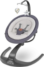 Lionelo - Detská hojdačka s melódiou RINA 4xAA Grey Concrete + diaľkové ovládanie