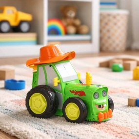 KIK RC skákajúci a tancujúci traktor s prívesom, diaľkovo ovládaný, zelený