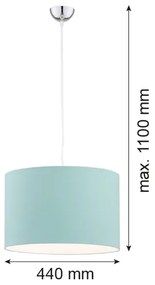 Argon 4135 - Luster na lanku MAGIC 1xE27/15W/230V tyrkysová