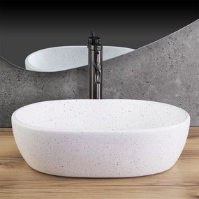 Rea Amelia Warm, umývadlo na dosku 480x345x135 mm, imitácia kameňa, REA-U3001