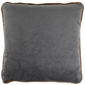 Šedý semišový vankúš - 45 * 45 * 10cm