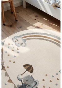 Krémový detský koberec ø160 cm Walk like an Elephant Rainbow – Villeroy&amp;Boch