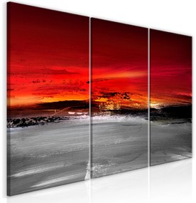 Artgeist Obraz - Crimson Landscape (3 Parts) Veľkosť: 120x60, Verzia: Premium Print