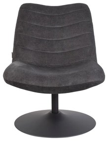 Tmavosivé zamatové kreslo Bubba – Zuiver