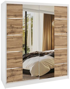 Šatníková skriňa SERENITY 158 cm dub wotan mat ME SERENITY SZP7/0/W/DW/0/HIAL