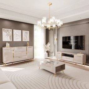 OBÝVACIA STENA / ZOSTAVA SANTINO NA NOŽIČKÁCH KAŠMÍR VYSOKÝ LESK