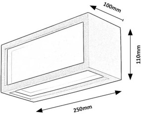 Rabalux 77099 - LED Vonkajšie nástenné svietidlo LUBLIN LED/10W/230V IP54 čierna