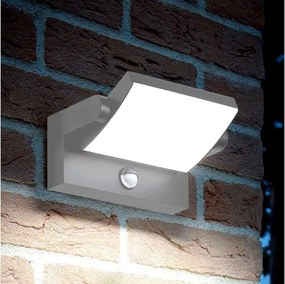 Ideal Lux - LED vonkajšie nástenné svietidlo so senzorom SWIPE LED/21W/230V CRI90 IP54 sivé
