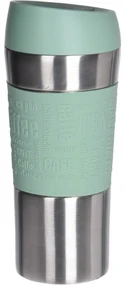 Cestovný termo hrnček Tronto, 350 ml, zelená, nehrdz. oceľ, 8 x 20 cm