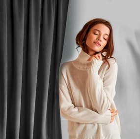 ZATEMŇOVACÍ ZÁVES NA PÁSKE ROSA 135X300 CM ČIERNA