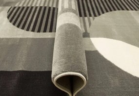 Koberec Victoria F322A sivý / svetlosivý geometrický
