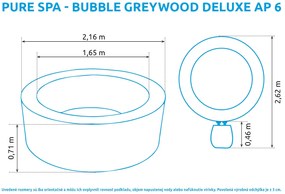 Intex | Bazén vírivý nafukovací Pure Spa - Bubble Greywood Deluxe AP 6 | 11400255