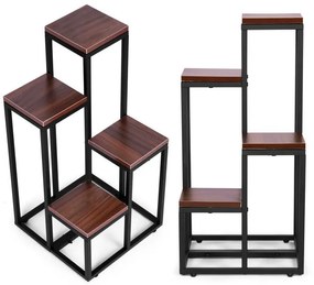 Stojan na kvety vo farbe tmavý orech