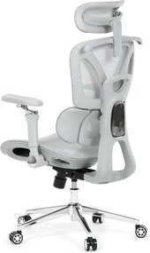 Kancelárska ergonomická stolička PORTE II — sieťovina, sivá