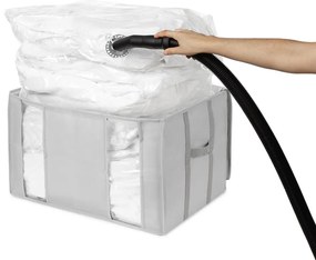 Vákuový/vystužený látkový úložný box na oblečenie 56x42x33 cm Granit – Compactor