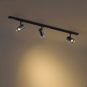 Modern railsysteem zwart met 3 spots 1-fase - Iconic Lloyd