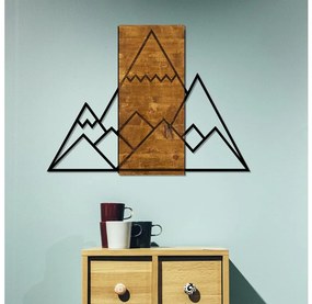 Asir Nástenná dekorácia 78x58 cm hory drevo/kov AS1698