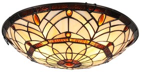 Tiffany stropné svietidlo - stropnica BEIGE Prezent 1712 Ø40*12